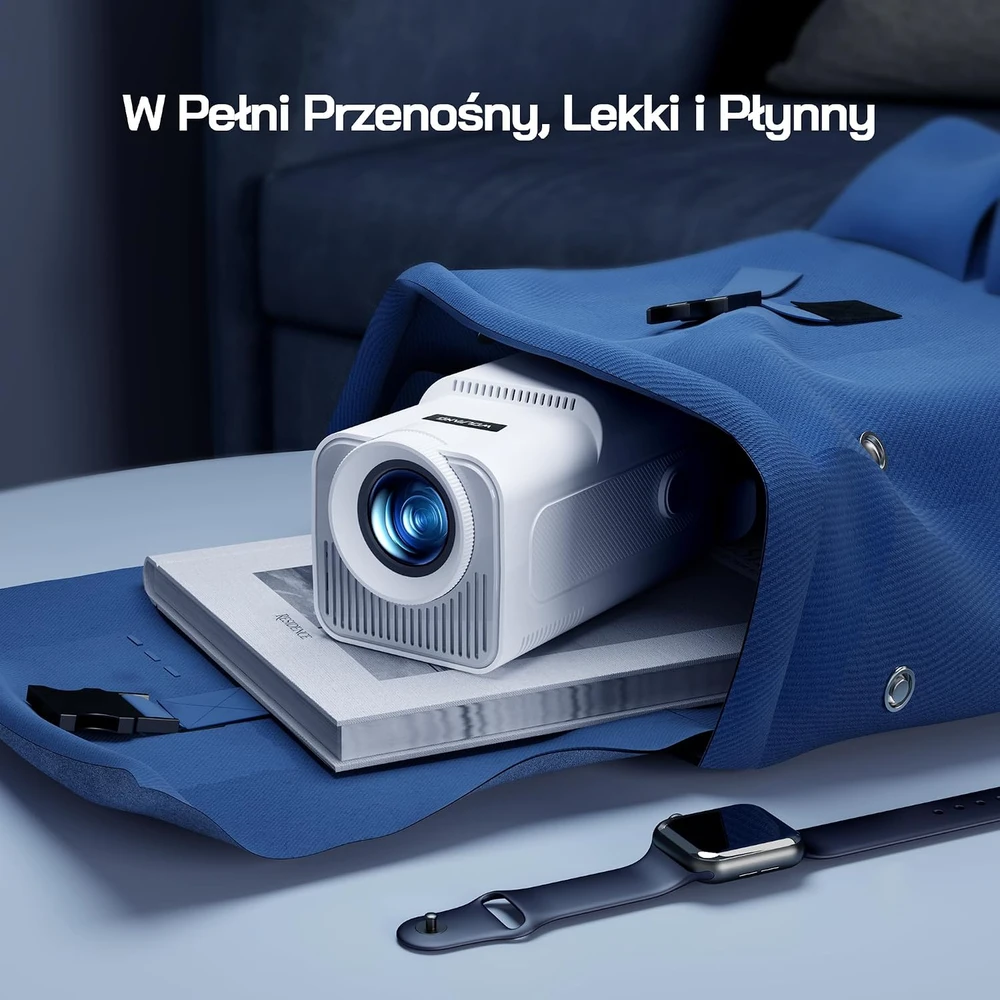 WOLFANG nešiojamasis mini projektorius Full HD 1080p, Wi-Fi, Bluetooth, 600 ANSI lm, WP03