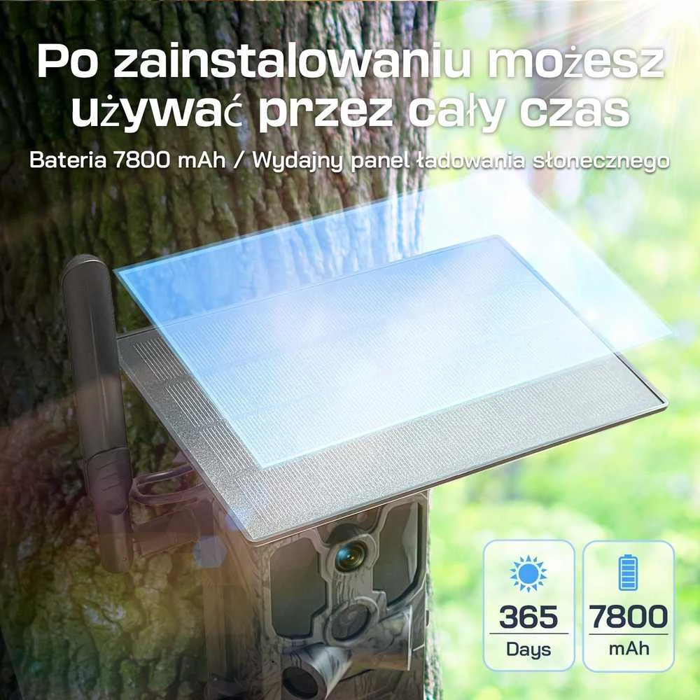 WOLFANG saulės energija maitinama 4G LTE lauko kamera, 2.5 K naktinis matymas, IP66, WT04