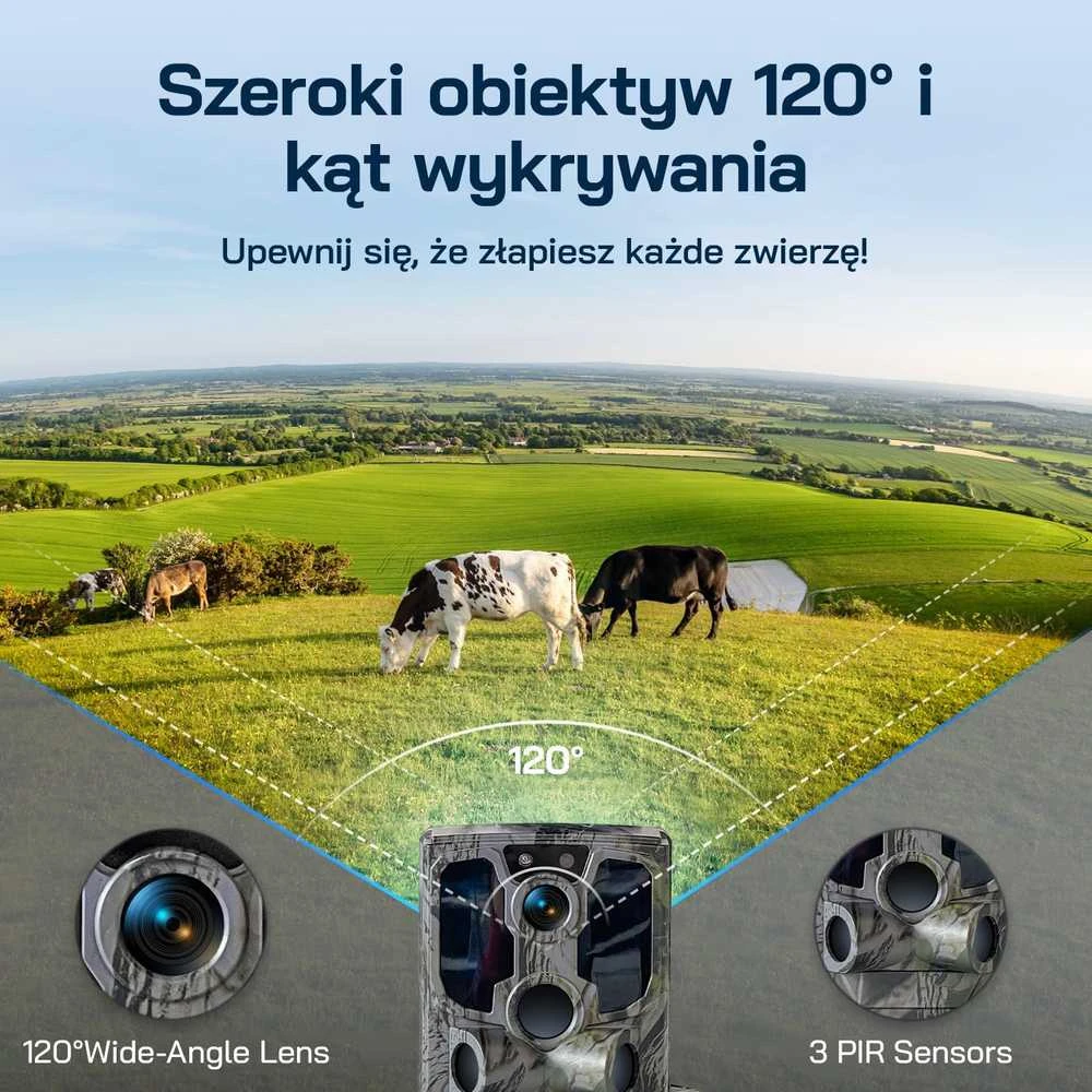 WOLFANG saulės energija maitinama 4G LTE lauko kamera, 2.5 K naktinis matymas, IP66, WT04