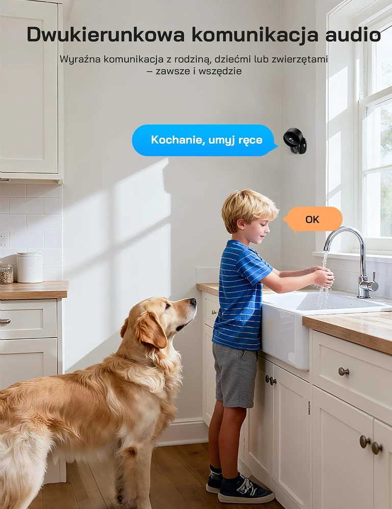WOLFANG vidaus saugumo kamera Wi-Fi 1080p WS01-B-4