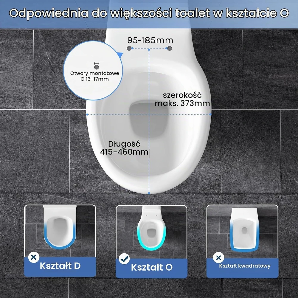 WOLTU lėtai nusileidžiantis antibakterinis O formos tualeto dangtis WS2423