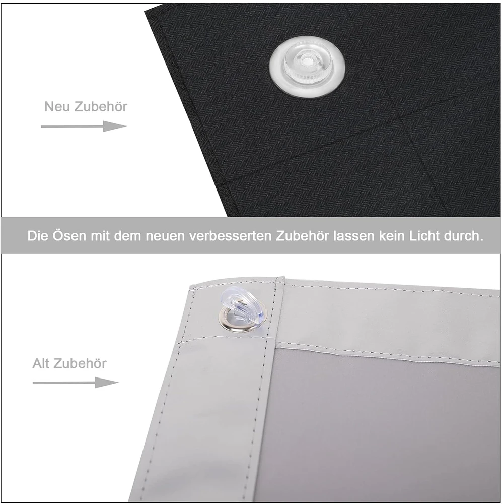 WOLTU stoglangio užtemdanti roleta su siurbtukais, 76 x 115 cm, juoda, DAR002sz07