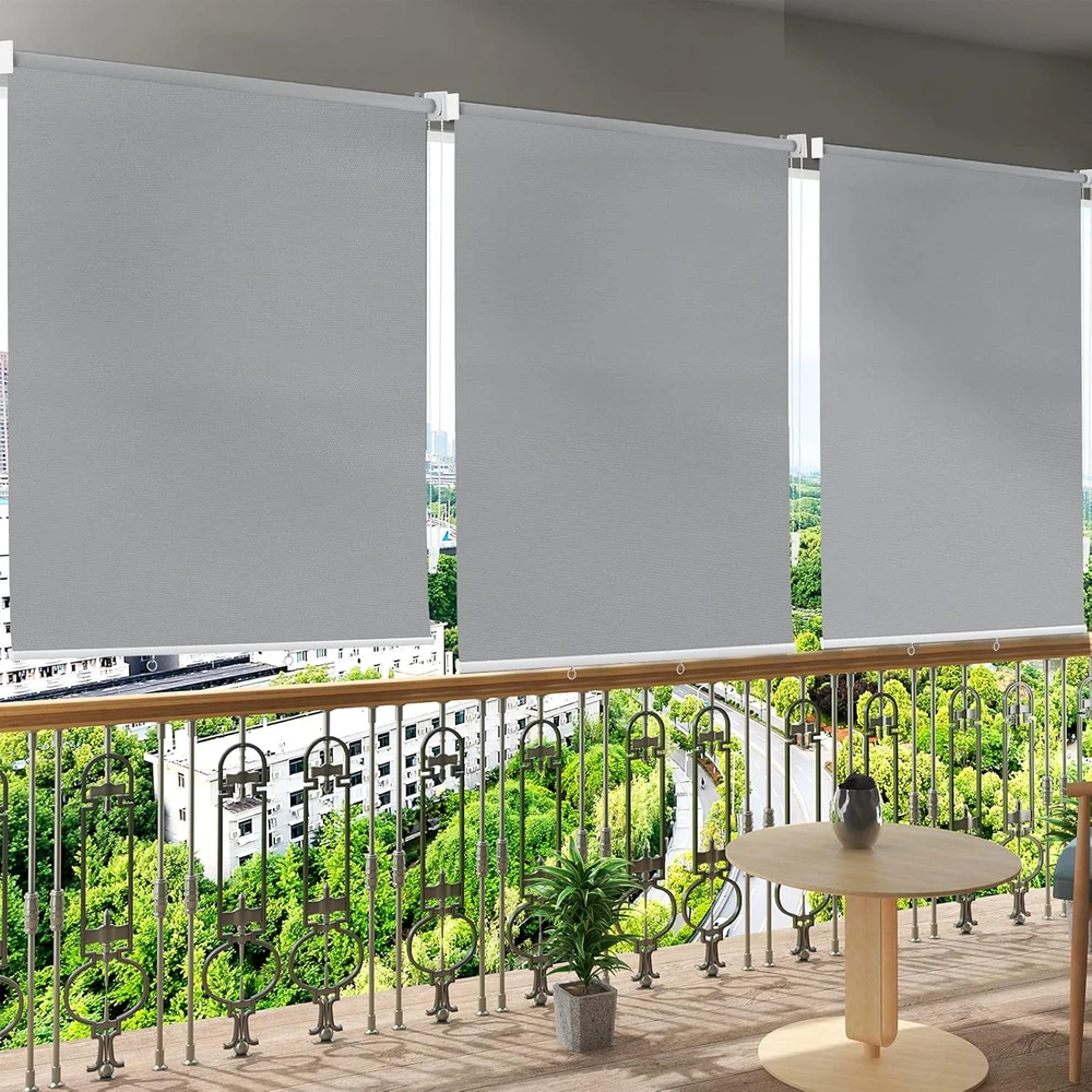WOLTU vertikali lauko markizė 140 x 240 cm, poliesterinė, pilka, 4063425126812