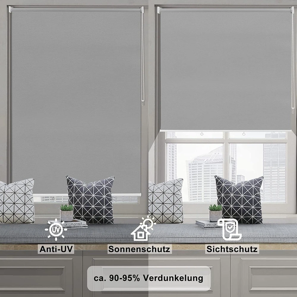 WOLTU vertikali lauko markizė 140 x 240 cm, poliesterinė, pilka, 4063425126812
