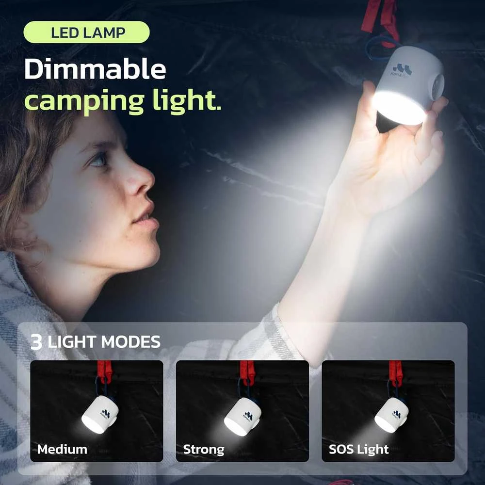 Woowind elektrinė nešiojama oro pompa 200 l/min, 2000 mAh, LED žibintas, mini, V05