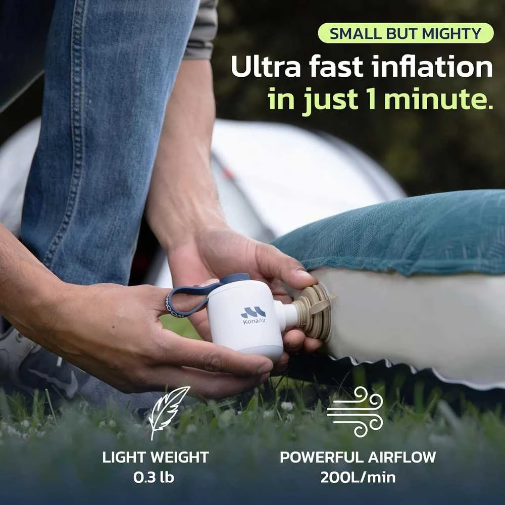 Woowind elektrinė nešiojama oro pompa 200 l/min, 2000 mAh, LED žibintas, mini, V05