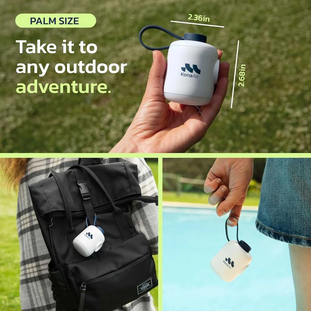 Woowind elektrinė nešiojama oro pompa 200 l/min, 2000 mAh, LED žibintas, mini, V05