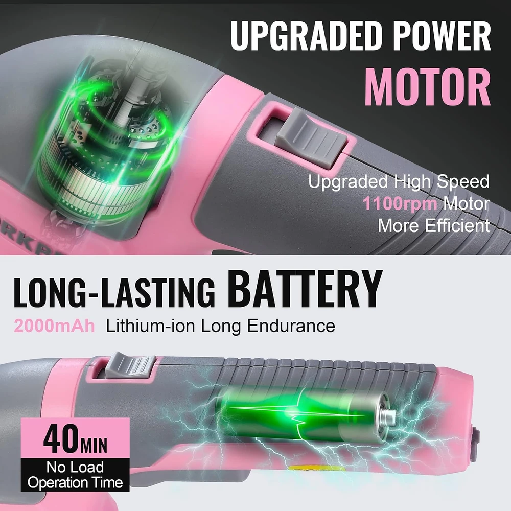 WORKPRO akumuliatorinės žolės ir gyvatvorių žirklės 3.6 V 2 Ah, 2 peiliai, 75 mm, 118 mm