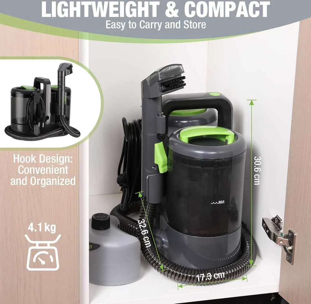 WORKPRO plaunantis dulkių siurblys 450 W, 1,6 l talpa, 13 kPa siurbimas, dvi galvutės, W125296A