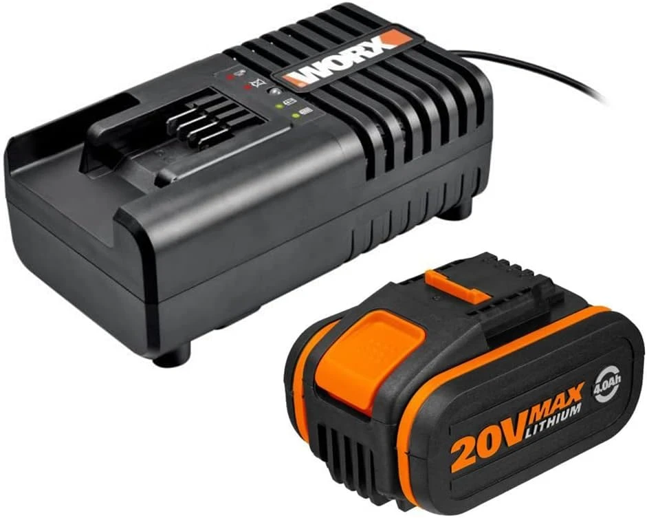 WORX akumuliatoriaus ir greitojo įkroviklio rinkinys 20 V 4 Ah Li-Ion WA3604