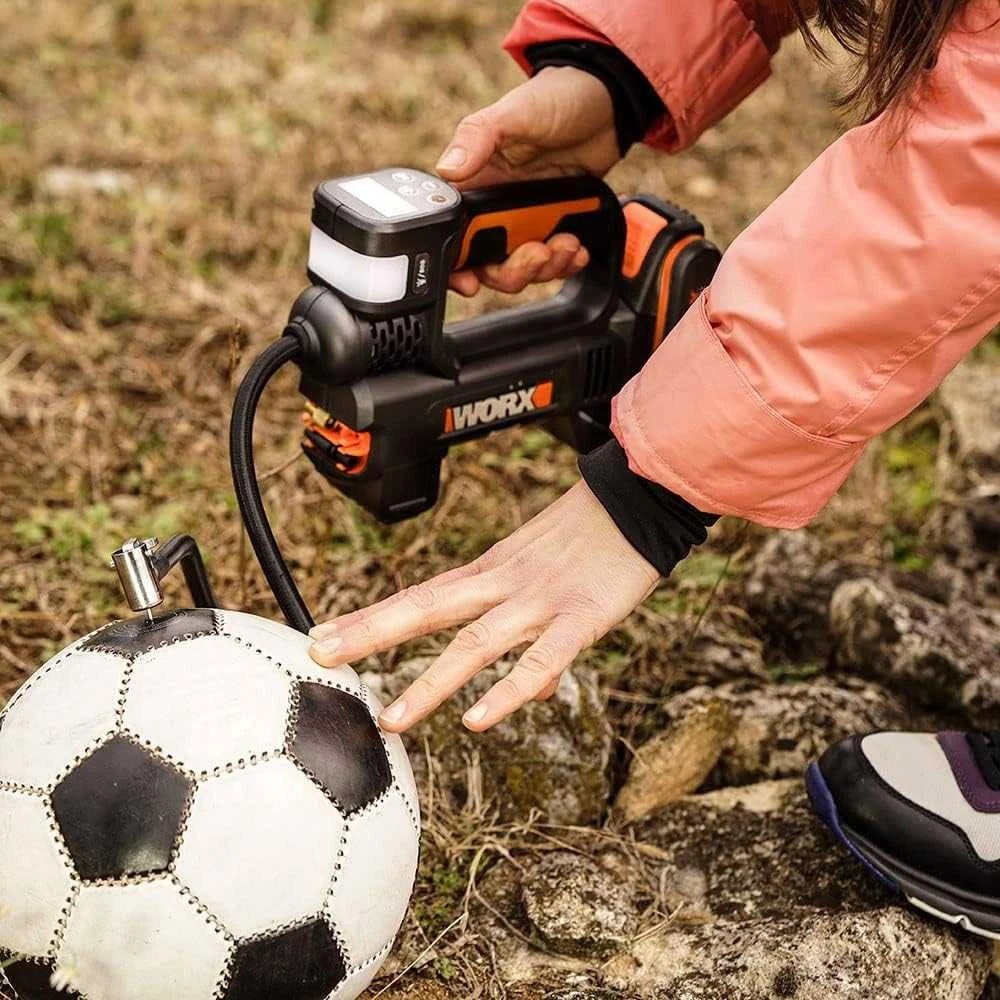 WORX akumuliatorinė daugiafunkcė oro pompa WX092.9, 10 bar, LED, be akumuliatoriaus