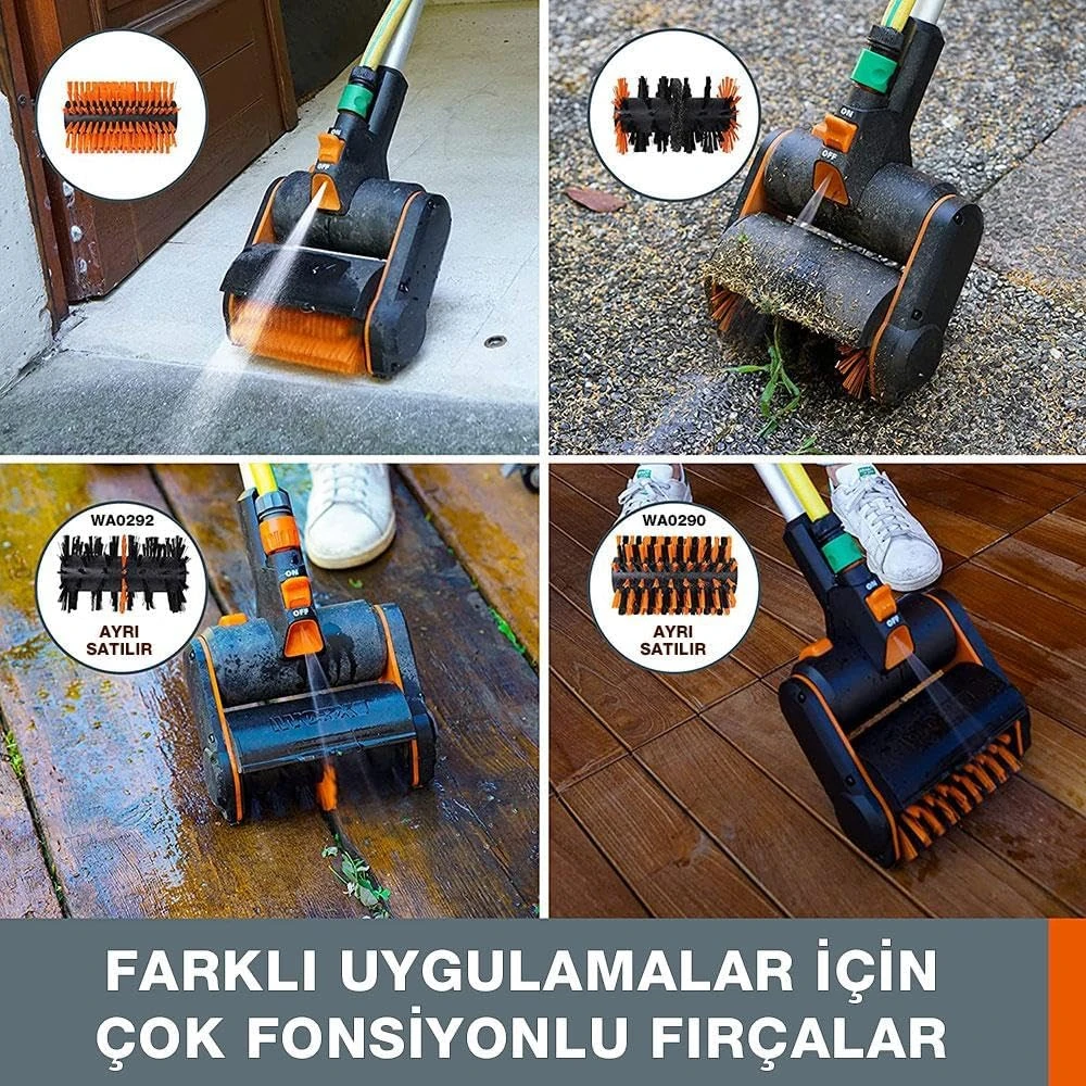 Terasų šepetys Worx WG441E.9; 20 V (be akumuliatoriaus ir pakrovėjo)