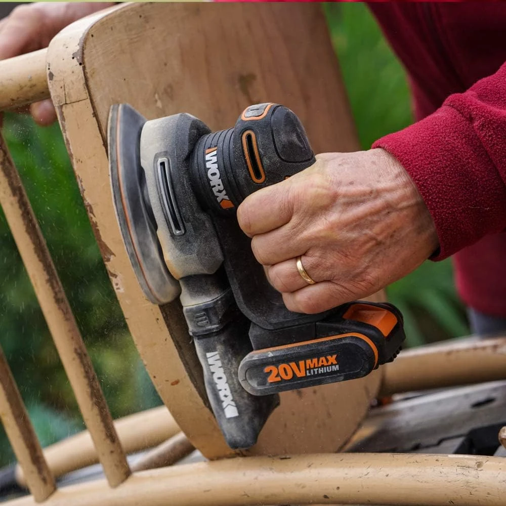 Trikampis šlifuoklis Worx WX822.9; 20 V (be akumuliatoriaus ir pakrovėjo)