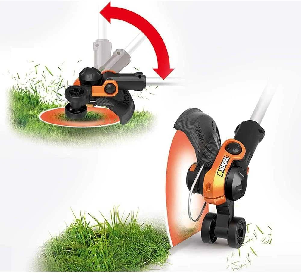 WORX akumuliatorinė žoliapjovė-trimeris 20 V, 2 viename, 30 cm pjovimo plotis, WG163E.9, be akumuliatoriaus ir kroviklio