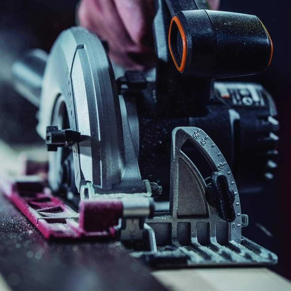 WORX akumuliatorinis rankinis diskinis pjūklas 20 V, 165 mm, su dulkių adapteriu, WX530.9