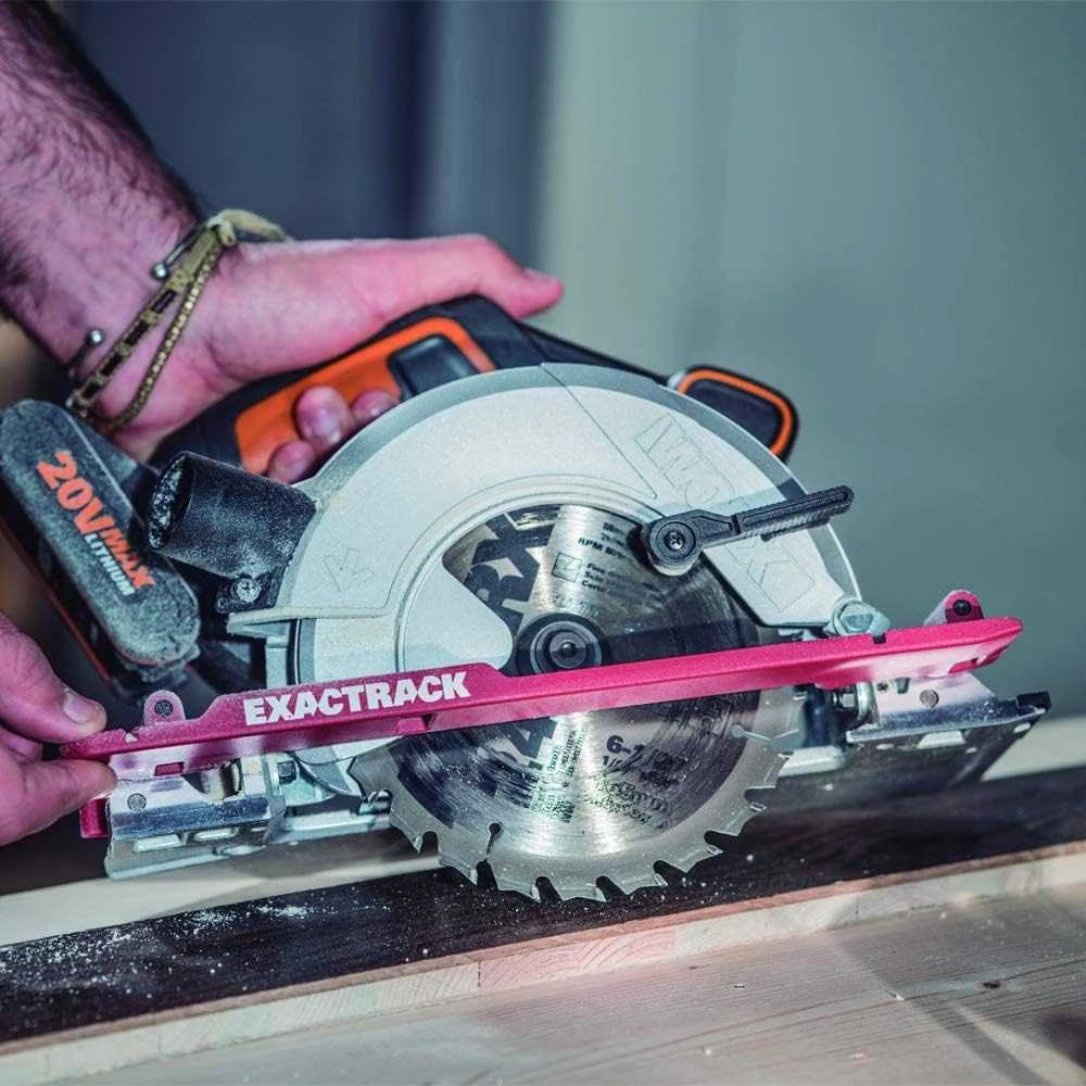 WORX akumuliatorinis rankinis diskinis pjūklas 20 V, 165 mm, su dulkių adapteriu, WX530.9