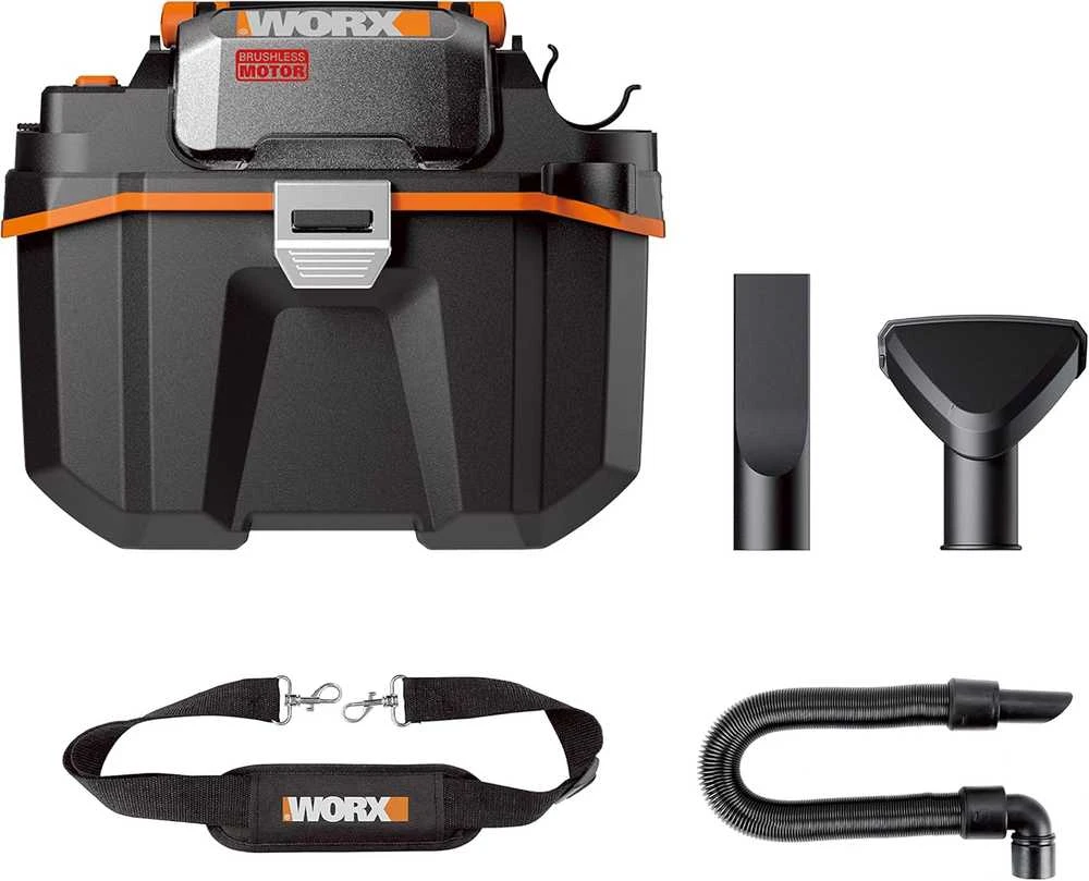 WORX akumuliatorinis šlapio ir sauso valymo dulkių siurblys 20 V, 8 l talpa, WX031.9
