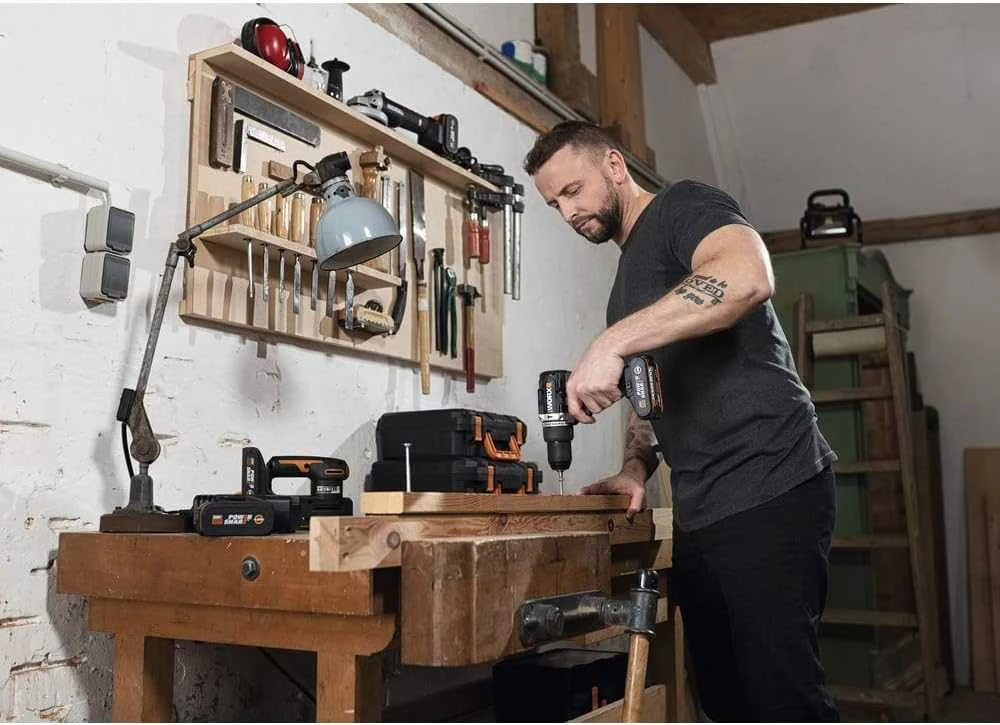 WORX belaidis smūginis gręžtuvas 20 V, 60 Nm, bešepetėlinis variklis, 2 greičiai, WX352