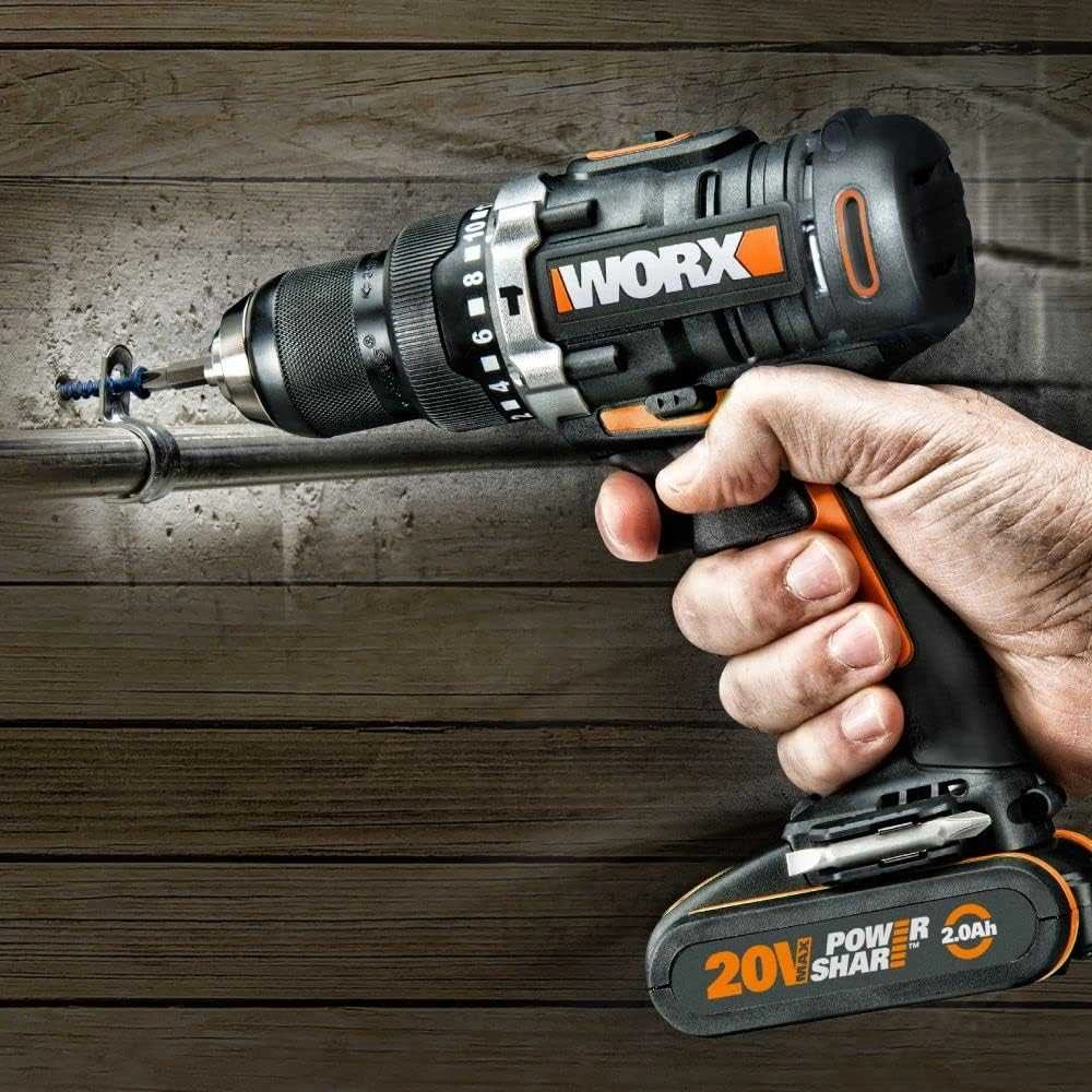 WORX belaidis smūginis gręžtuvas 20 V, 60 Nm, bešepetėlinis variklis, 2 greičiai, WX352