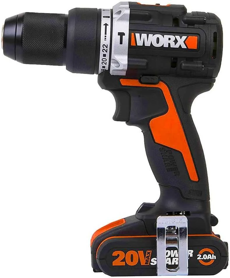 WORX belaidis smūginis gręžtuvas 20 V, 60 Nm, bešepetėlinis variklis, 2 greičiai, WX352