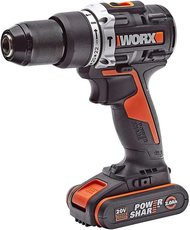 WORX belaidis smūginis gręžtuvas 20 V, 60 Nm, bešepetėlinis variklis, 2 greičiai, WX352
