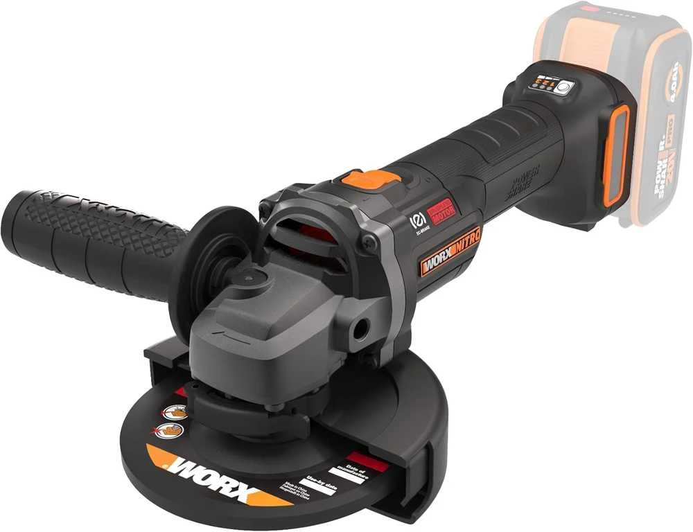 WORX kampinis šlifuoklis 20 V, 125 mm, reguliuojamas greitis, WX814.9