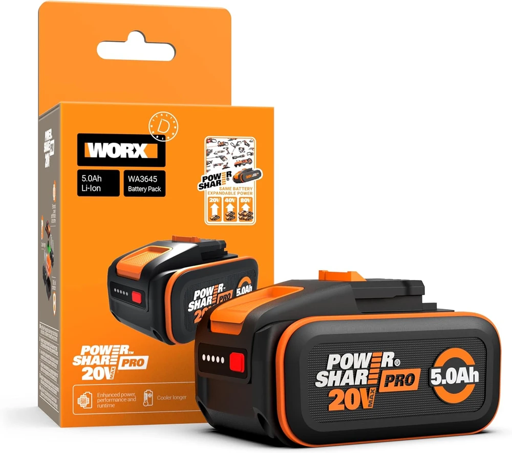 WORX ličio jonų akumuliatorius PowerShare 20 V 5 Ah WA3645
