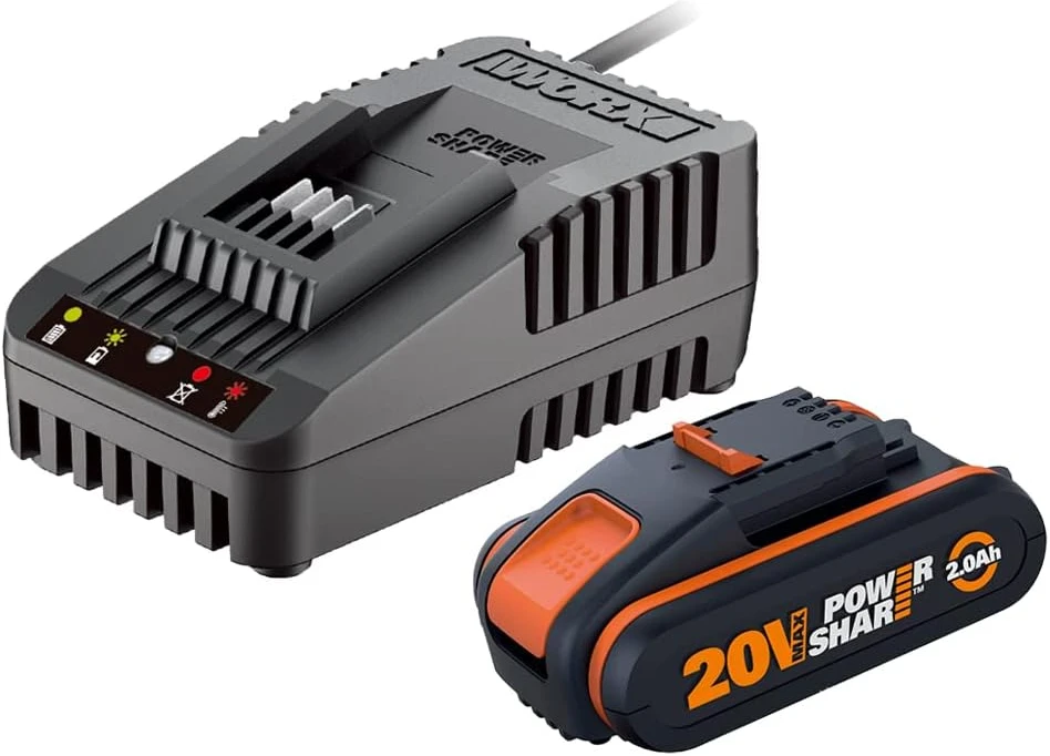 Worx WA3601 akumuliatoriaus ir kroviklio rinkinys Li-Ion - 2 Ah - 20 V