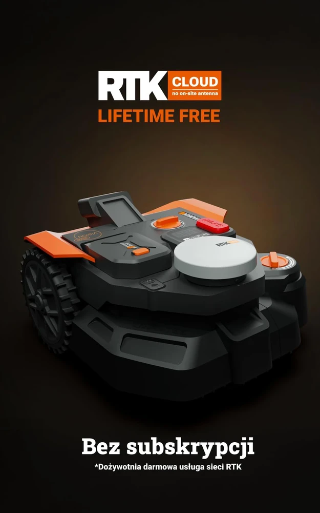 WORX vejapjovės robotas Landroid Vision Cloud WR308E 2WD, AI kliūčių atpažinimas, be laido, iki 800 m²