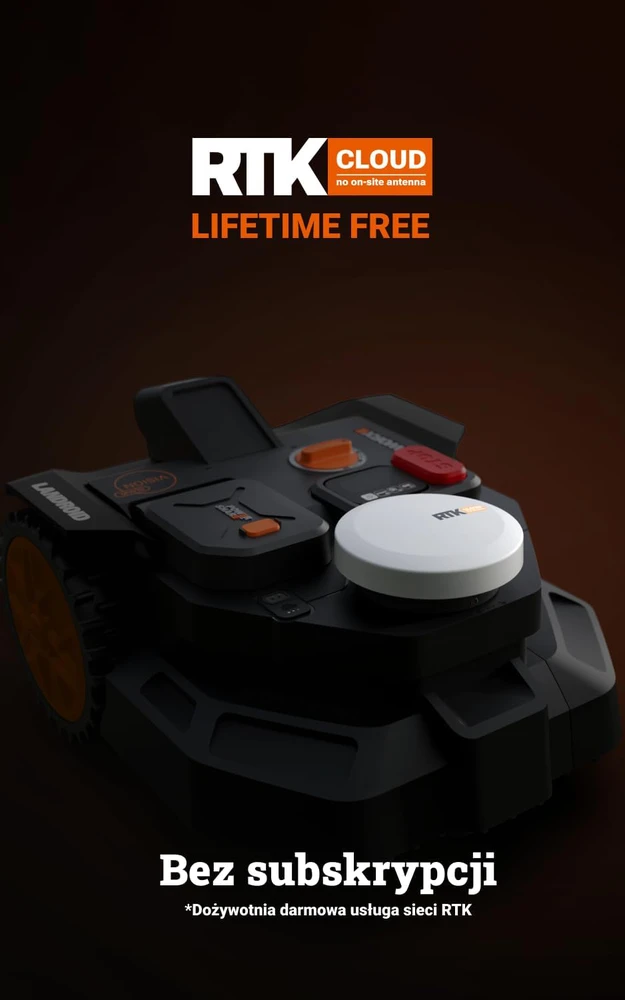 WORX vejapjovės robotas Landroid Vision Cloud 2WD, AI kliūčių atpažinimas, plotams iki 400 m², WR304E