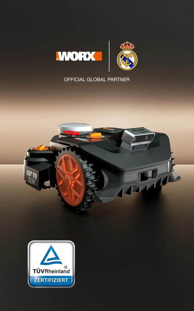 WORX vejapjovės robotas Landroid Vision Cloud WR306E 2WD, AI kliūčių atpažinimas, RTK navigacija