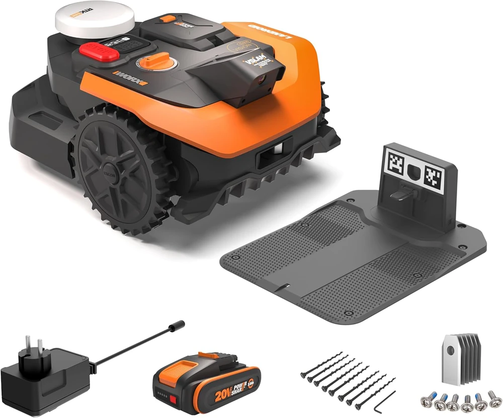 WORX vejapjovės robotas Vision Cloud 2WD, RTK+VSLAM navigacija, AI kliūčių atpažinimas WR305E