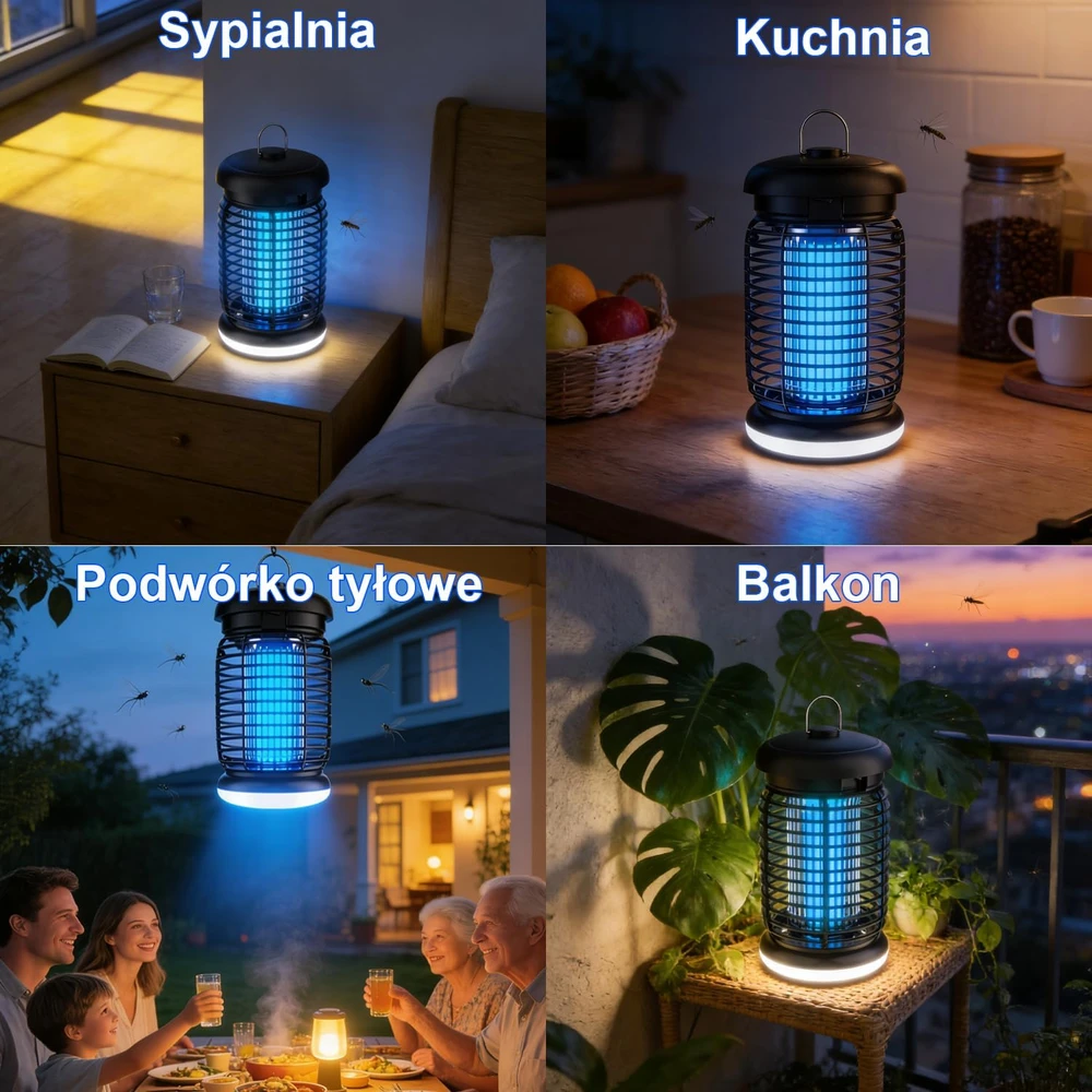 WUEAOA vabzdžių naikinimo lempa 15 W UV, 4200 V, LED, IPX4, KN-02/05