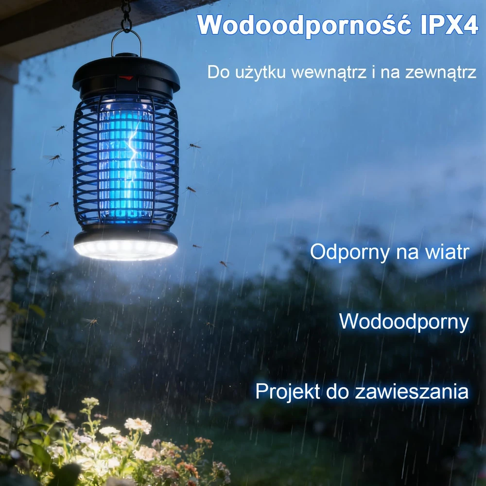 WUEAOA vabzdžių naikinimo lempa 15 W UV, 4200 V, LED, IPX4, KN-02/05