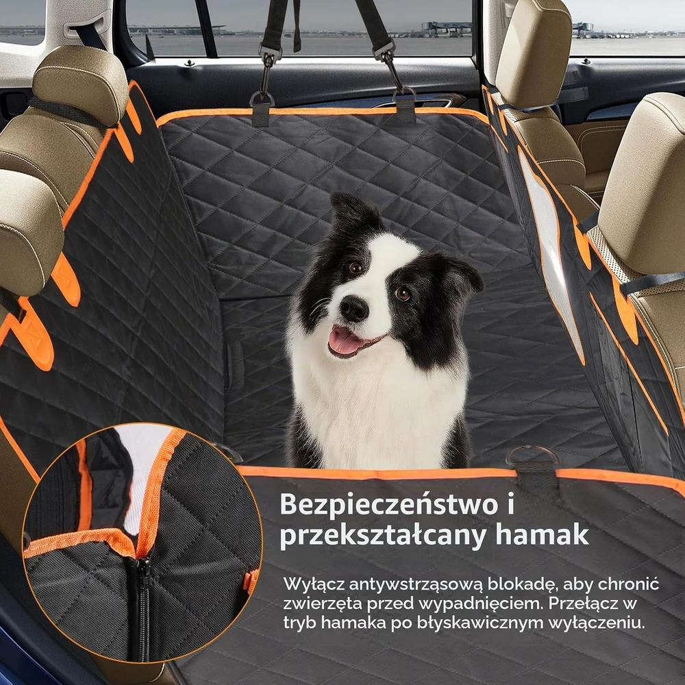 WUSUPU vandeniui atsparus automobilio galinės sėdynės užtiesalas šuniui 137 × 147 cm WU-CWQCZD