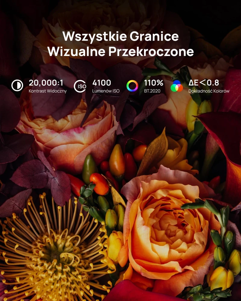 XGIMI 4K lazerinis projektorius su trijų RGB lazerių sistema, 4100 ISO lm, Horizon 20 Pro