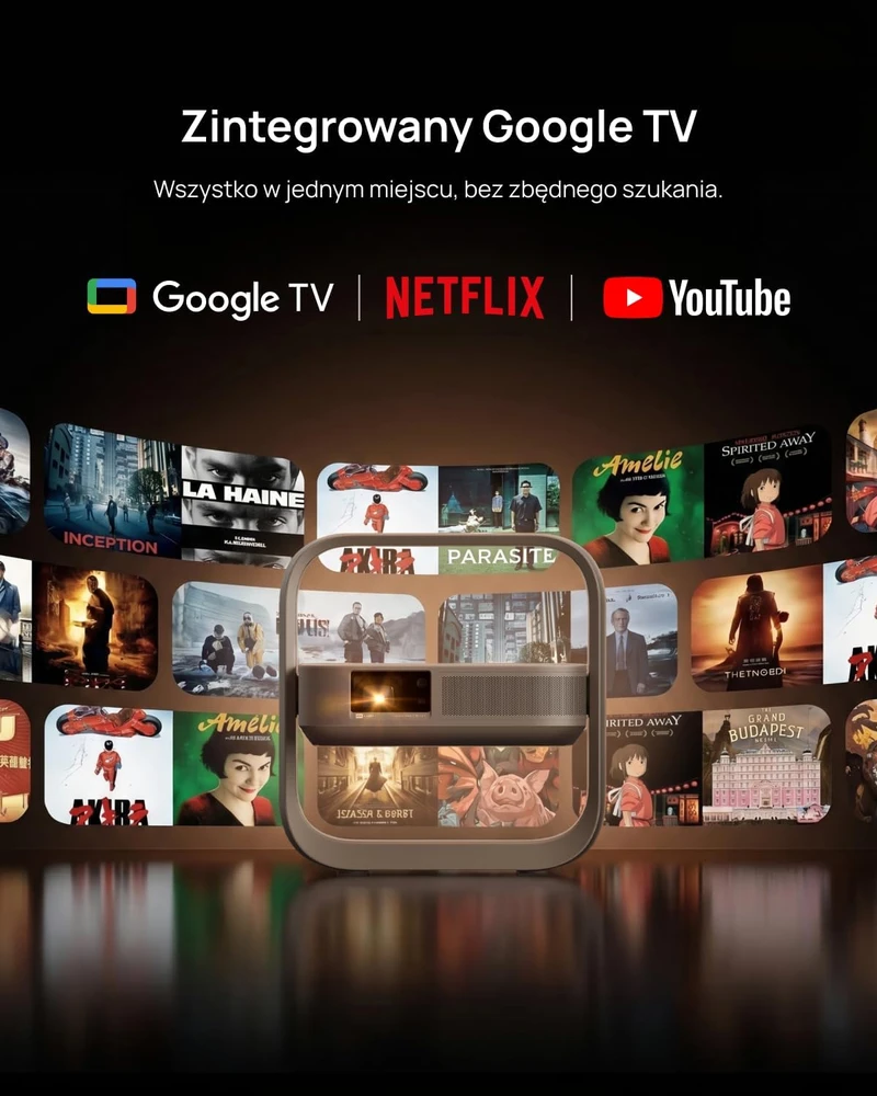 XGIMI nešiojamasis 4K lazerinis projektorius su Google TV Elfin Flip 4K