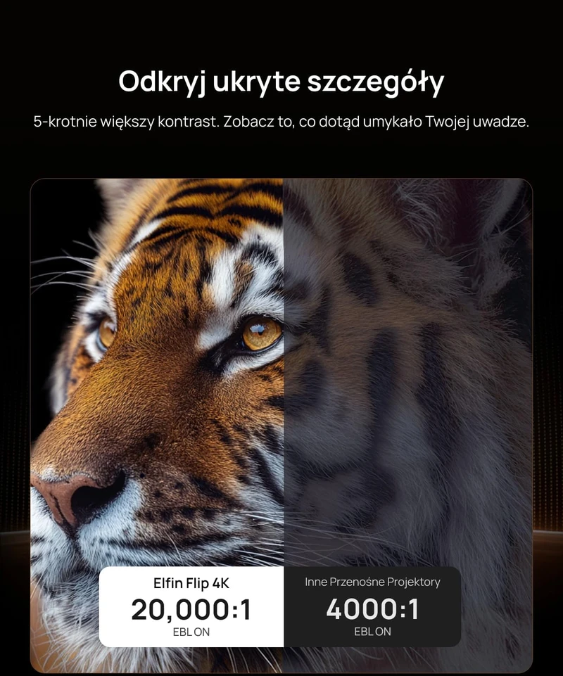 XGIMI nešiojamasis 4K lazerinis projektorius su Google TV Elfin Flip 4K