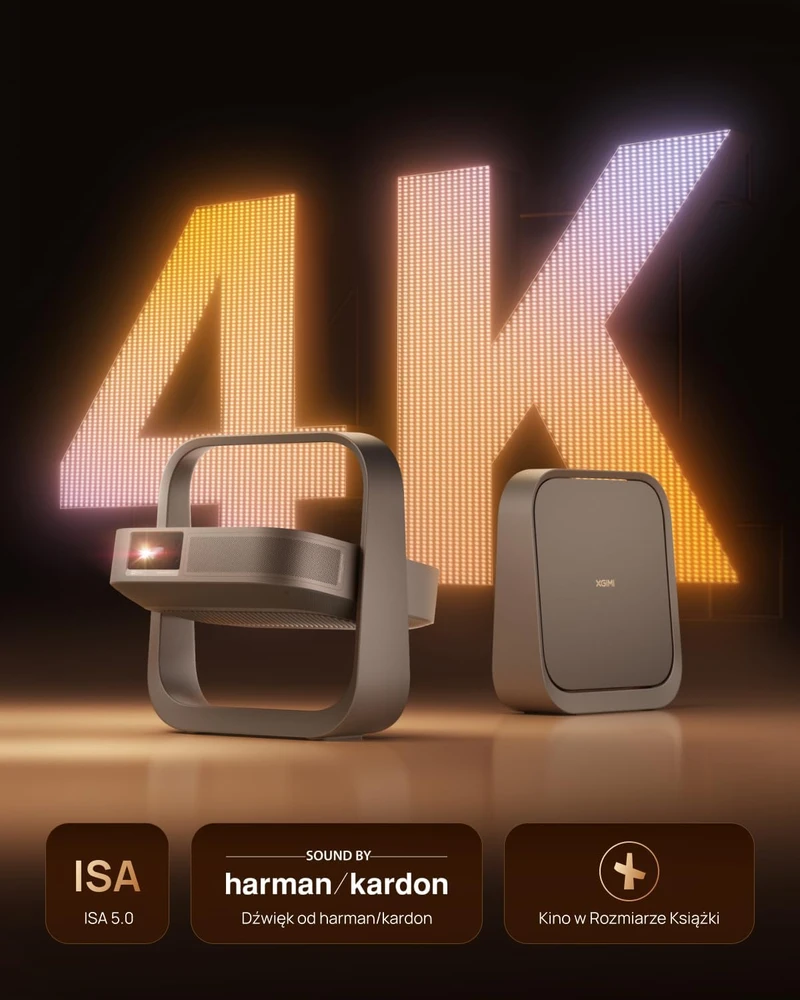 XGIMI nešiojamasis 4K lazerinis projektorius su Google TV Elfin Flip 4K