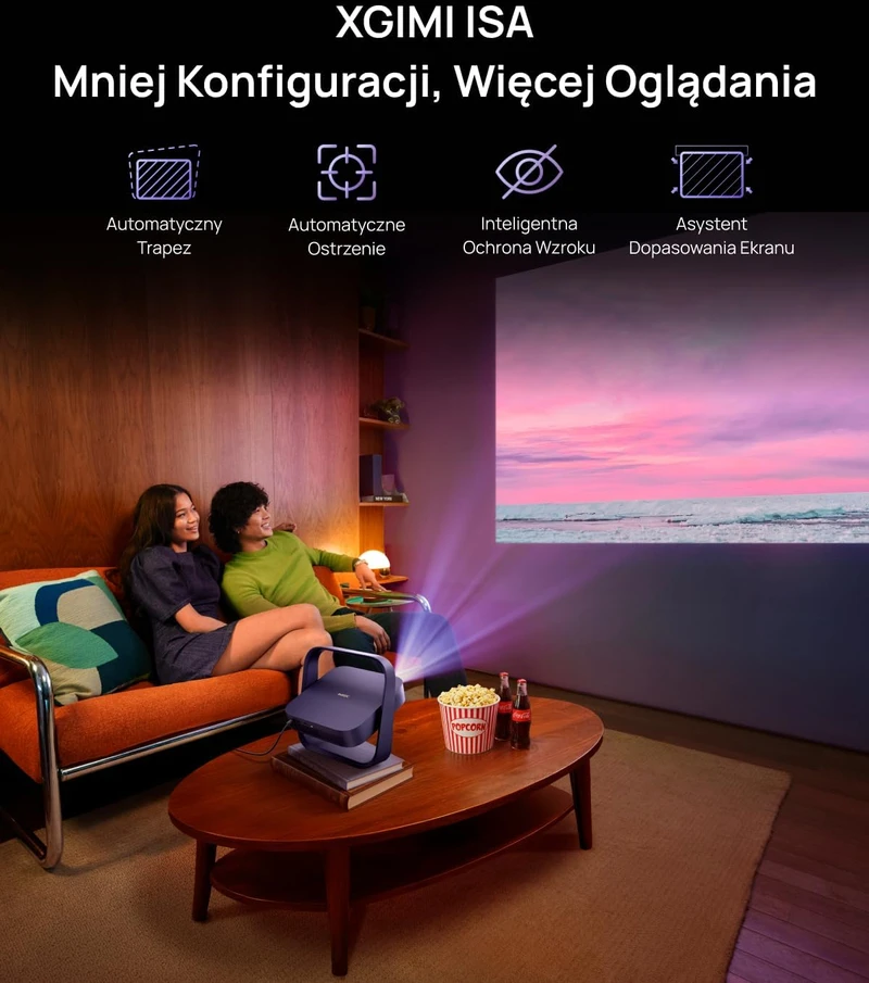XGIMI nešiojamasis lazerinis projektorius Full HD 1600 ISO lm su Google TV Elfin Flip lazerinis