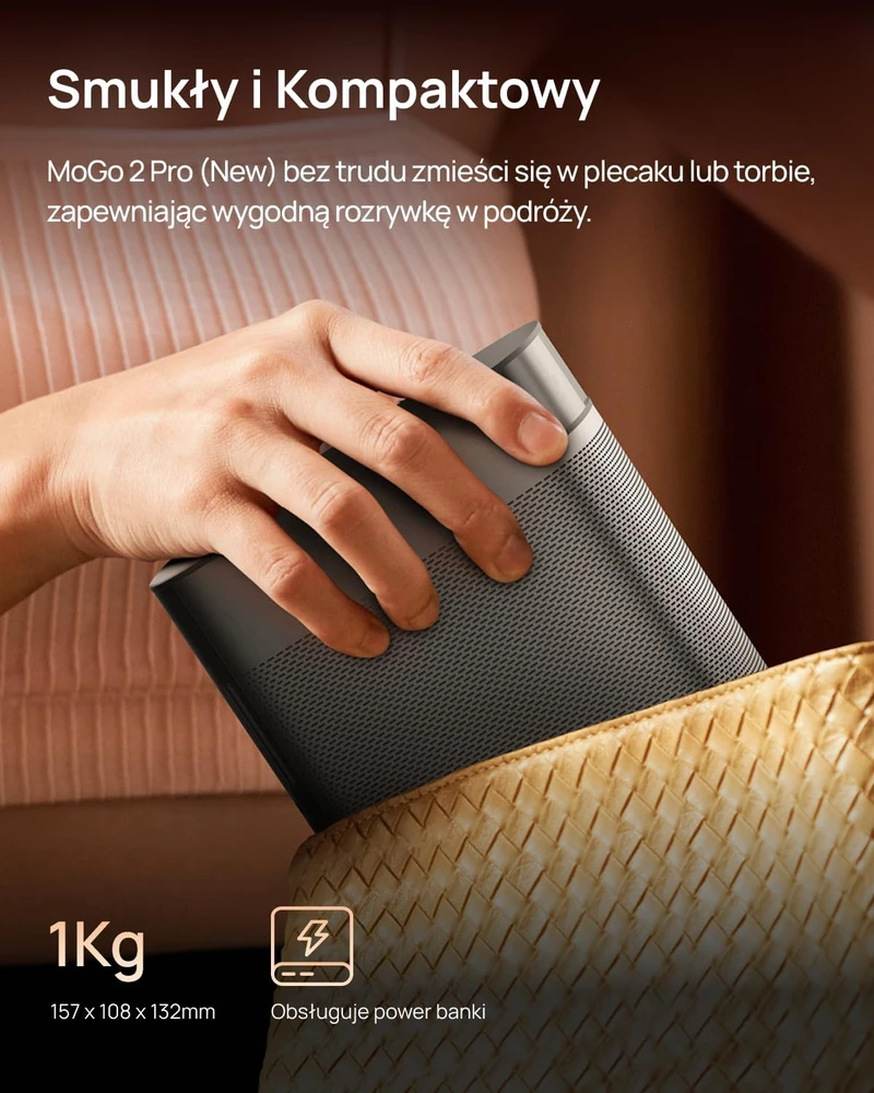 XGIMI nešiojamasis projektorius Full HD 1080p, 430 ISO liumenų, Google TV MoGo 2 Pro (New)