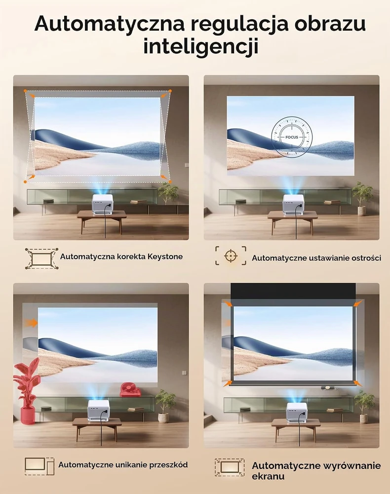 Xgody išmanusis projektorius 1080p 700 ANSI Wi-Fi 6 Bluetooth 5.4 N6Pro-FR