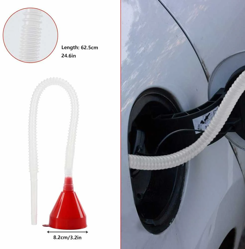 XhjzgcTech automobilių piltuvėlių rinkinys su filtru ir lanksčiais antgaliais, plastikinis