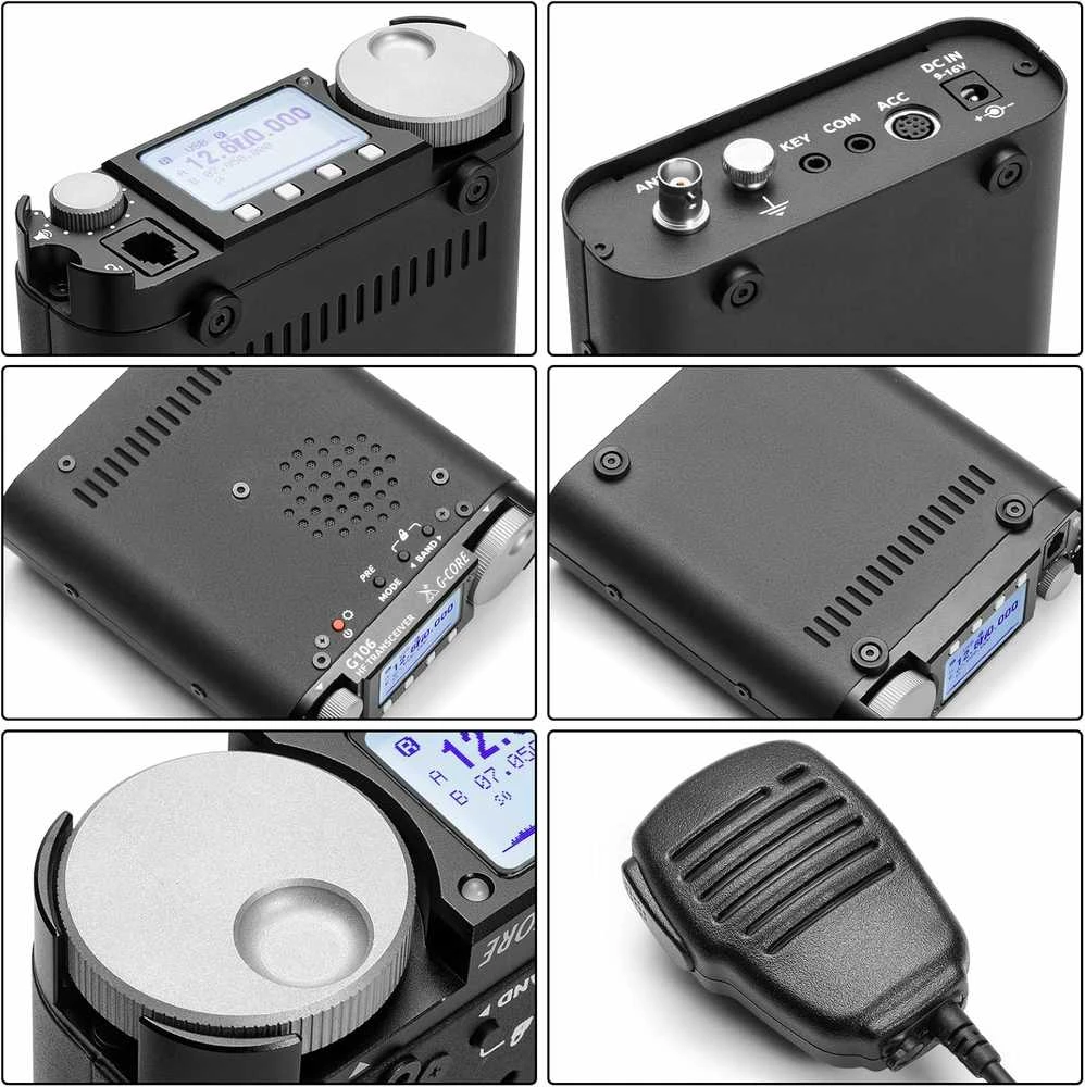 Xiegu SDR trumpųjų bangų transiveris HF QRP 5 W, SSB CW AM WFM, modelis G106
