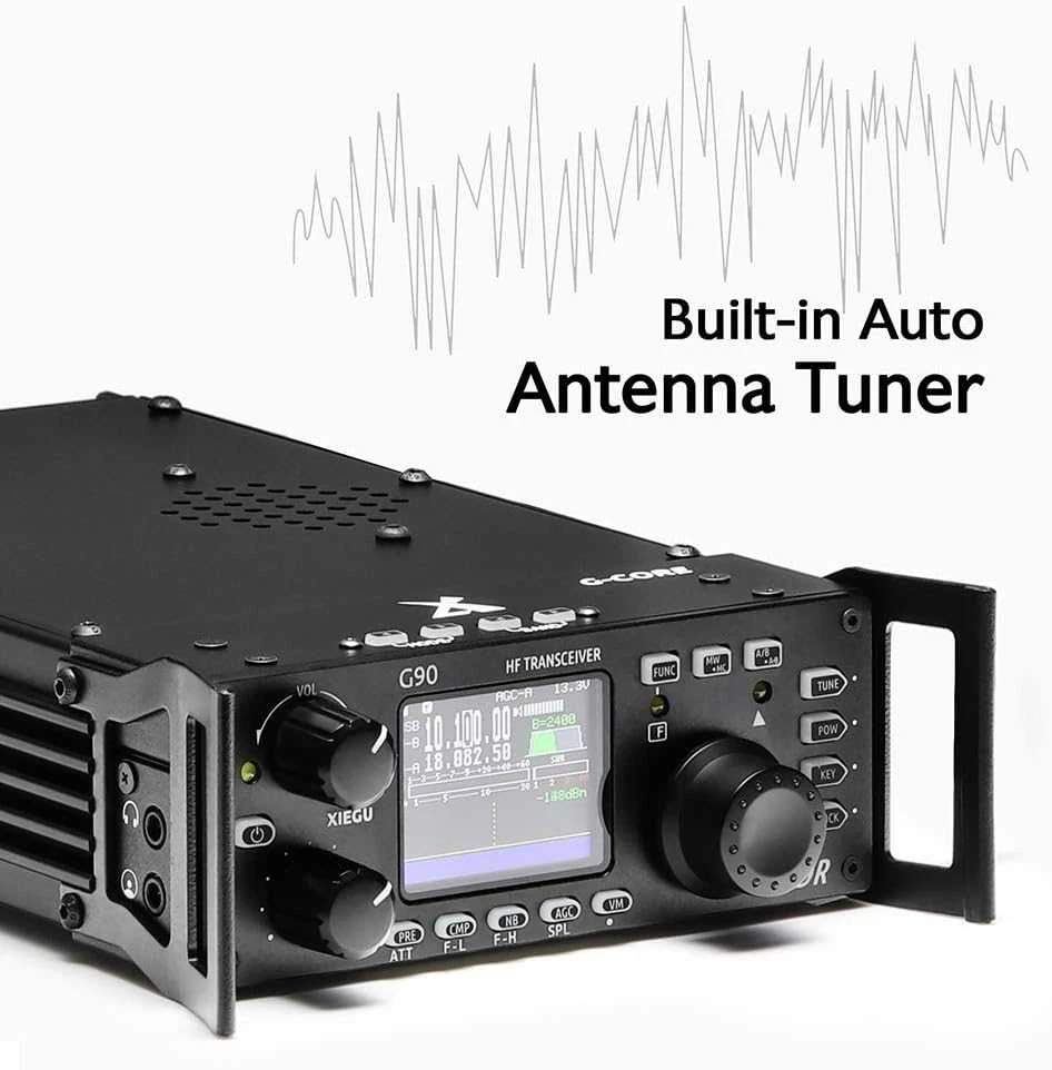 Xiegu trumpųjų bangų radijo siųstuvas-imtuvas G90, 20 W galia, nuimamas ekranas, 100 kHz–90 MHz