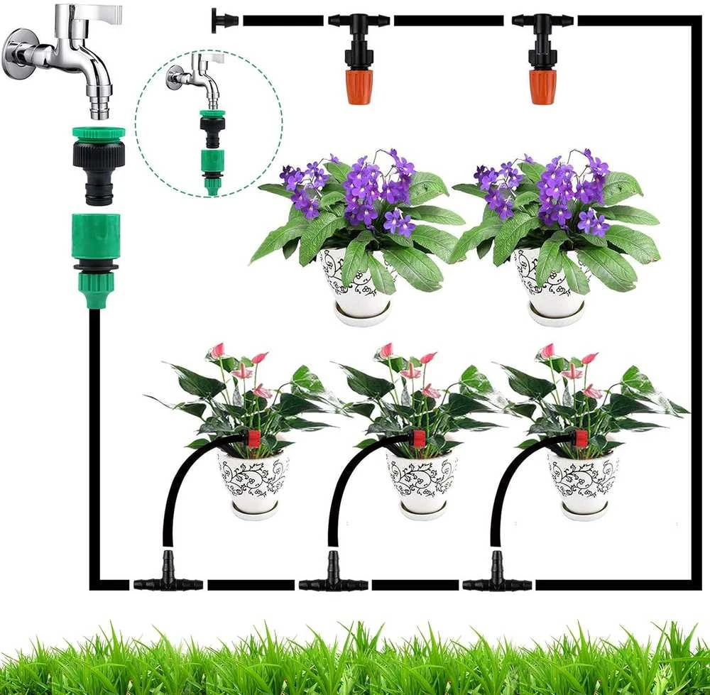 XINGGANG laistymo sistema sodui, 158 dalių Micro Drip automatinis rinkinys su 40 m žarna