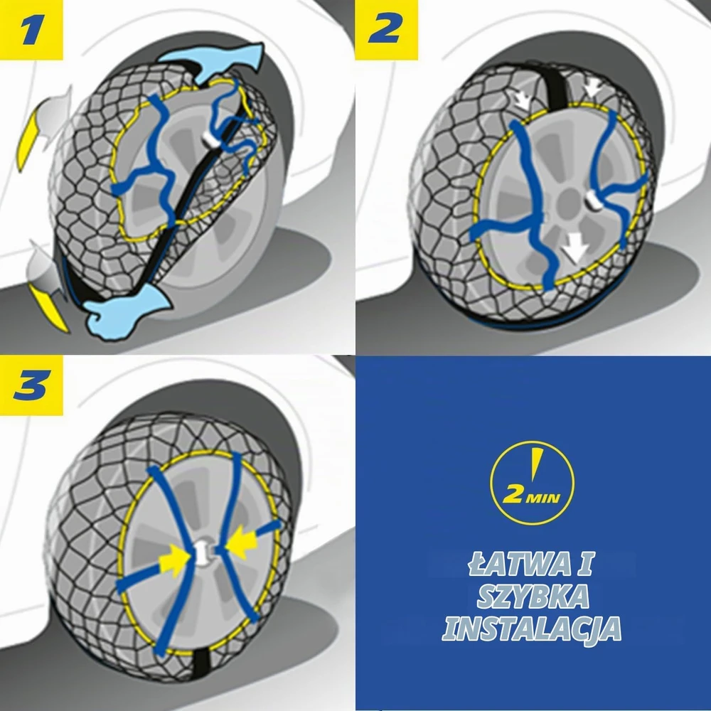 XL Perform Tool tekstilinės sniego grandinės Michelin Easy Grip Evolution 19, 2 vnt., 008319