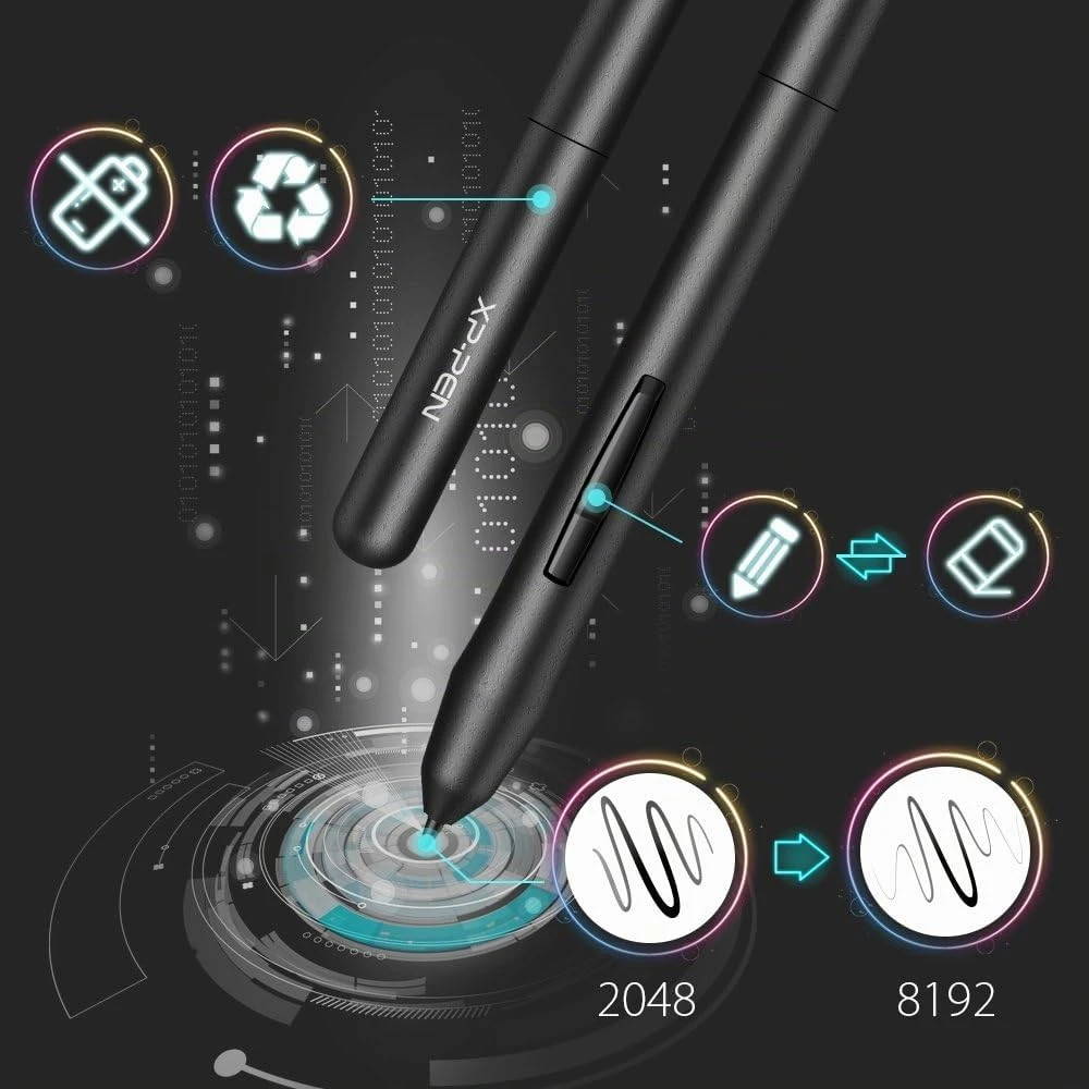 XP-Pen grafinė planšetė Star G430S, 4 x 3 col., 8192 slėgio lygiai, USB