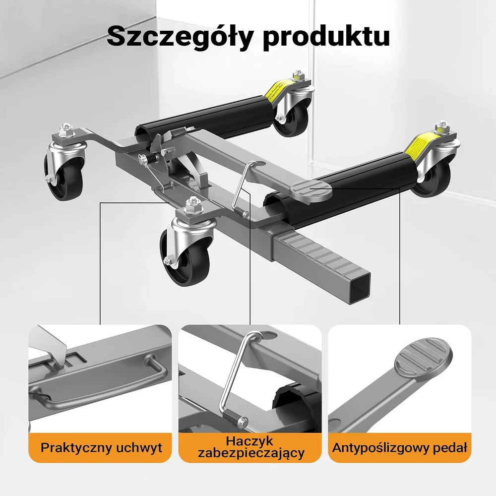 XPOtool automobilių ratų manevravimo vežimėliai, 2 vnt., iki 566 kg, 63896