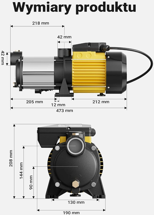 XPOtool daugiapakopis išcentrinis vandens siurblys 10200 l/h 1650 W, 65 m, modelis 63907